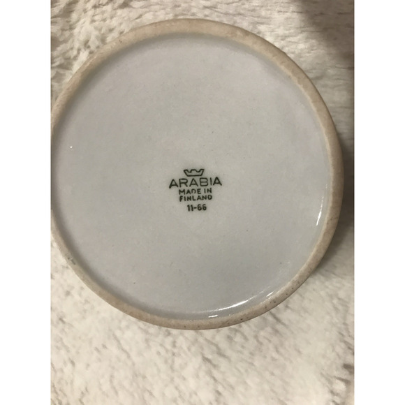 Vintage Arabia Green Apples Jam Jar MCM Finland 1960's No Lid 2.5" (H) 3.5(W) - Picture 5 of 6